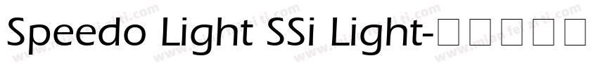 Speedo Light SSi Light字体转换